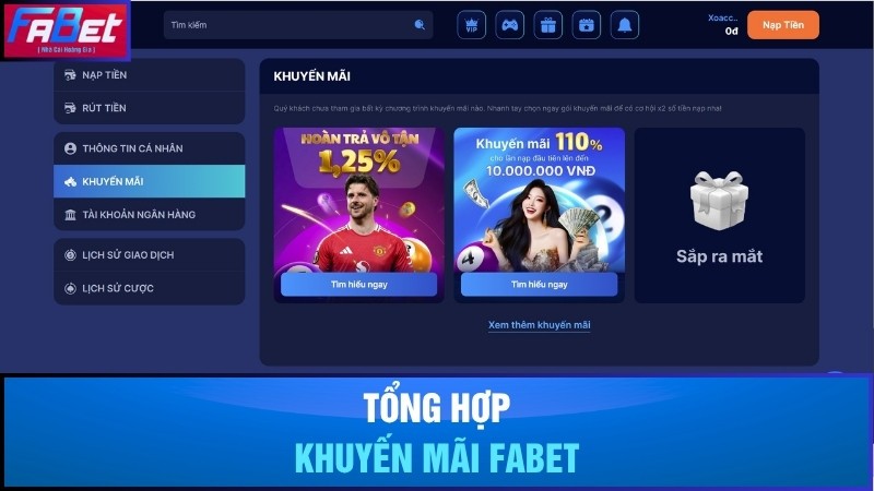 Cập nhật khuyến mãi Fabet mới nhất