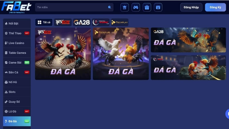 Sảnh đá gà Fabet hấp dẫn, kịch tính