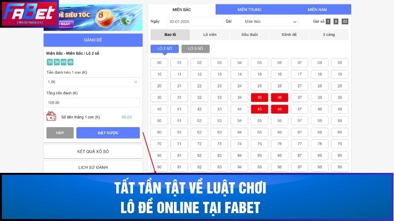 Tất tần tật về luật chơi lô đề online tại Fabet
