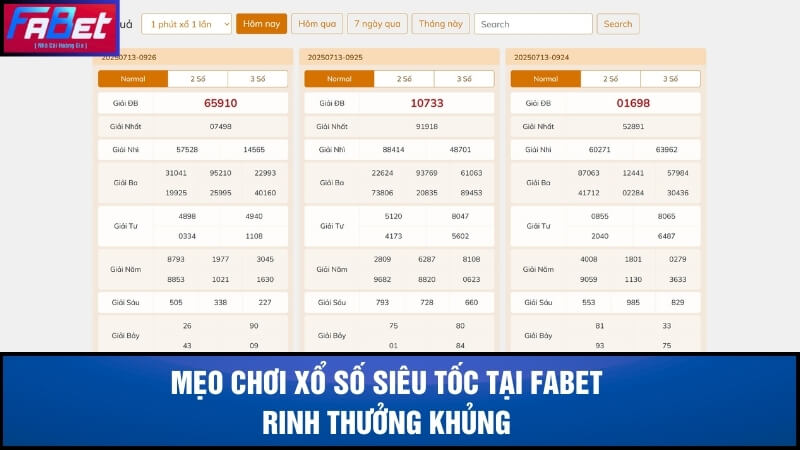 Những mẹo chơi xổ số siêu tốc tại Fabet hữu hiệu giúp rinh thưởng khủng